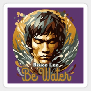 Bruce Lee Be water Sticker